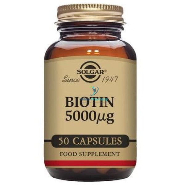 Solgar Biotin 5000mg Vegecaps - 50 Caps - OnlinePharmacy