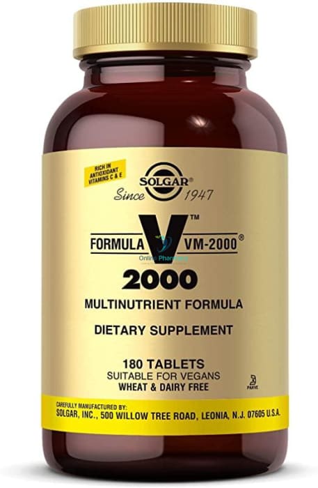 Solgar Formula VM-2000 Multivitamin - 90/180 Tabs - OnlinePharmacy
