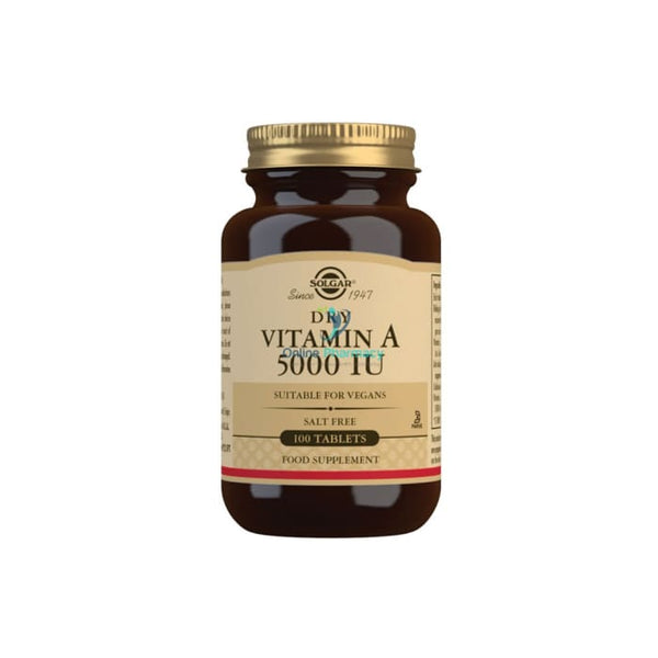 Solgar Vitamin A 5000iu - 100 Tabs - OnlinePharmacy