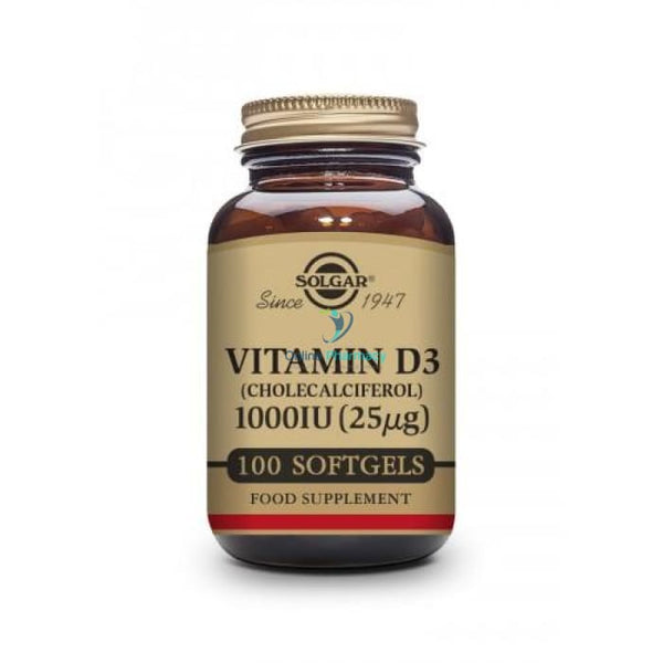 Solgar Vitamin D3 1000iu - 100 Softgels - OnlinePharmacy