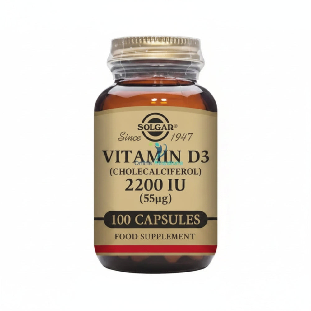 Solgar Vitamin D3 2200iu - 100 Caps - OnlinePharmacy