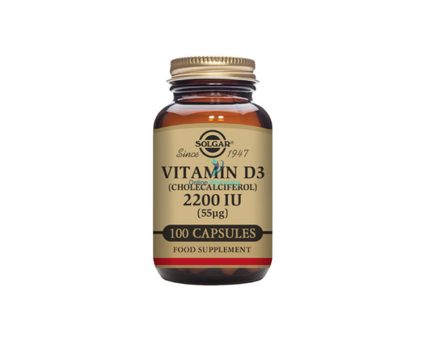 Solgar Vitamin D3 2200iu - 100 Caps - OnlinePharmacy
