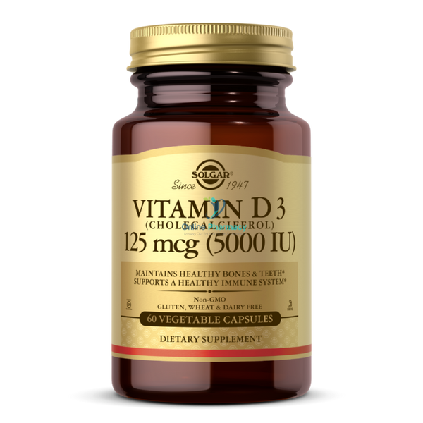Solgar Vitamin D3 5000iu - 120 Caps - OnlinePharmacy