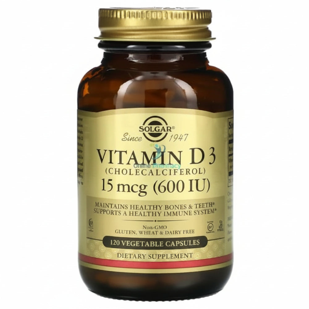Solgar Vitamin D3 600iu - 120 Caps - OnlinePharmacy