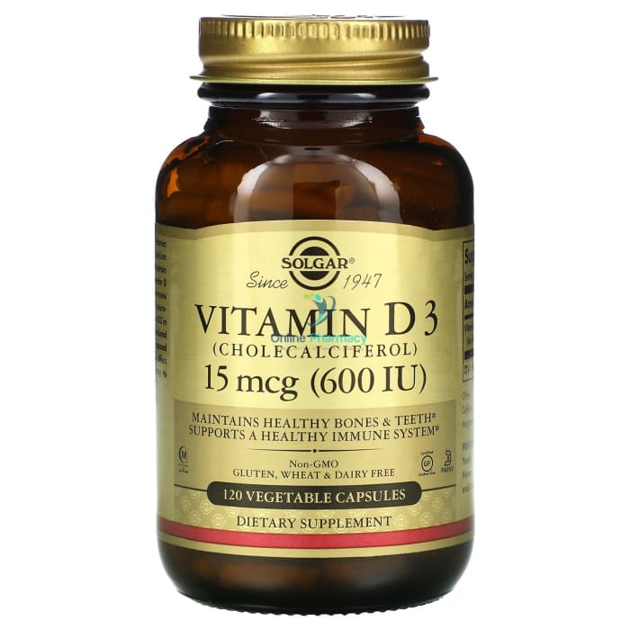 Solgar Vitamin D3 600iu - 120 Caps - OnlinePharmacy