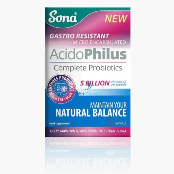Sona Acidophilus Complete Gastro Resistant Capsules - 60/120 Pack - OnlinePharmacy