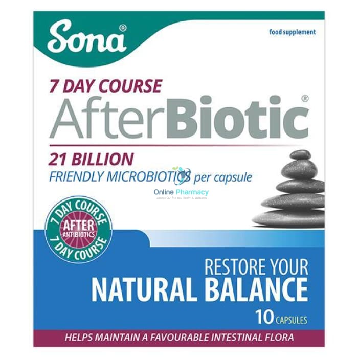 Sona Afterbiotic Probiotic Capsules - 7 Day Course 10 capsules - OnlinePharmacy