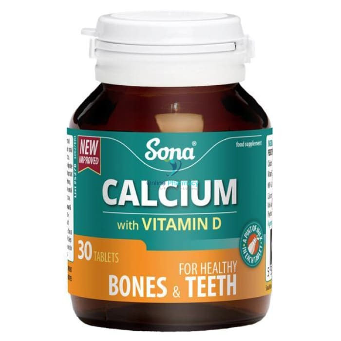 Sona Calcium with Vitamin D Tablets - 30/60 Pack - OnlinePharmacy