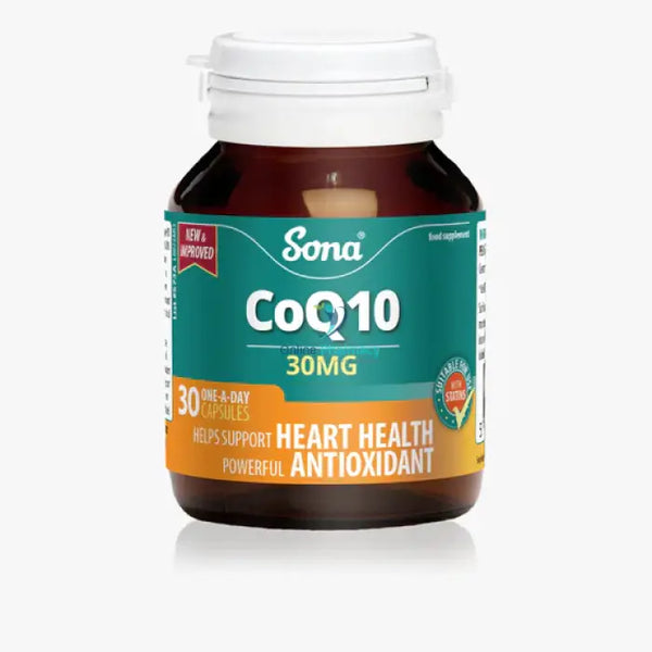 Sona Coenzyme Q10 (Coq10) 30Mg - 30 Capsules Supplements