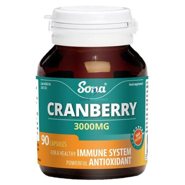 Sona Cranberries+Vitamin C Capsules - 90 Capsules - OnlinePharmacy