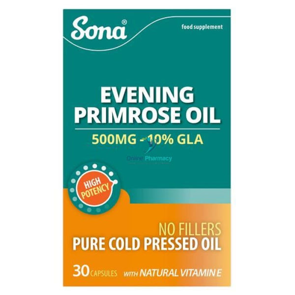 Sona Evening Primrose Oil 500mg - 30/60 Pack - OnlinePharmacy