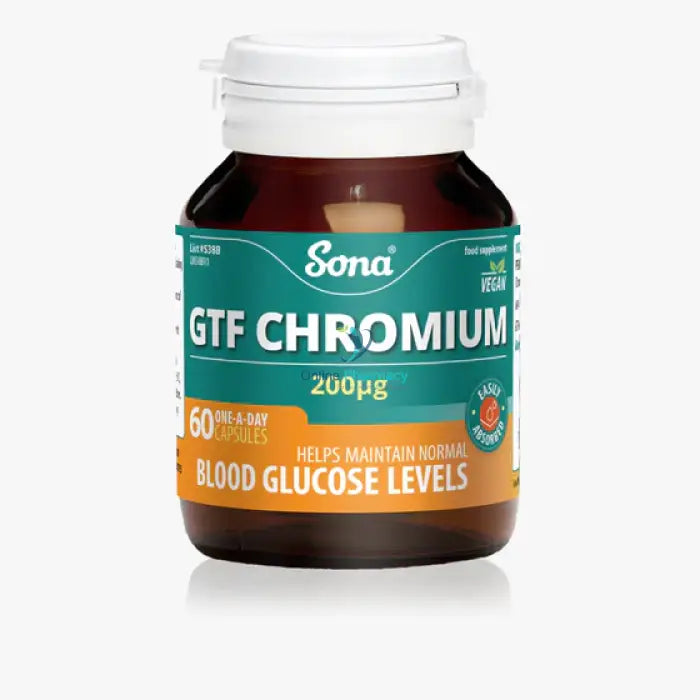 Sona Gtf Chromium 200Μg - 60 Capsules Vitamins & Supplements