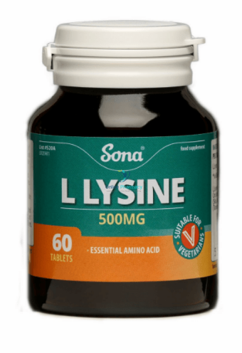 Sona L-Lysine 500mg Tablets - 60 Pack - OnlinePharmacy