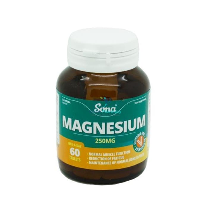 Sona Magnesium 250mg - 60 / 120 Tablets - OnlinePharmacy