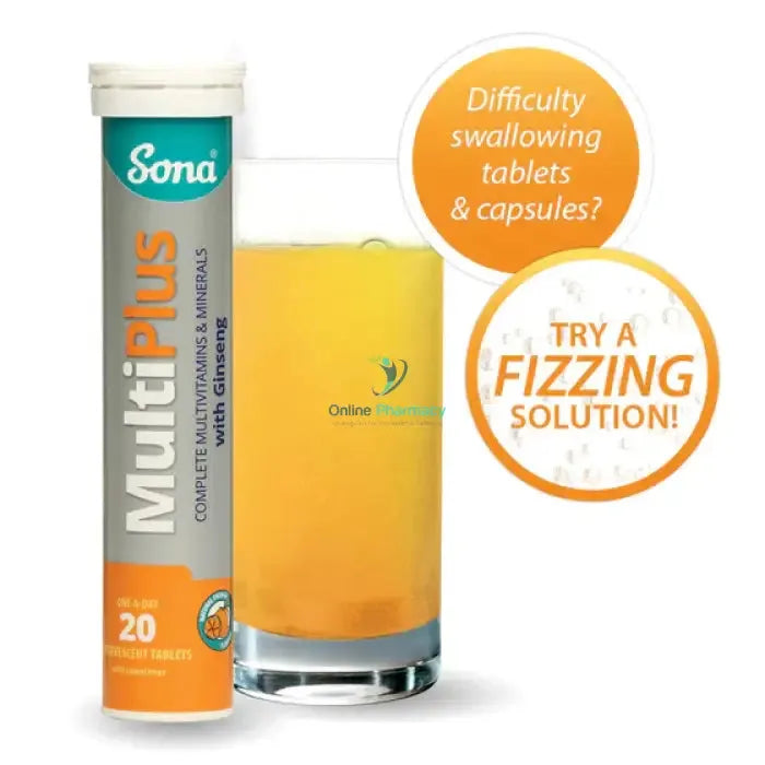 Sona Multiplus Effervescent Multivitamin With Ginseng - 20 Pack Multivitamins