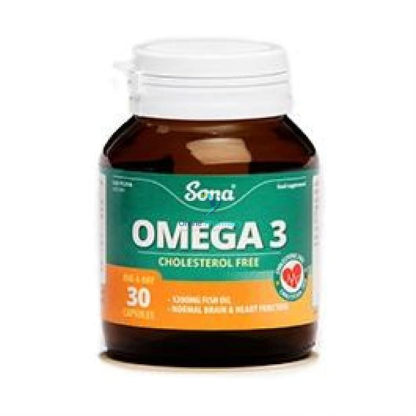 Sona Omega 3 Cholesterol Free Capsules - 30/90 Pack - OnlinePharmacy