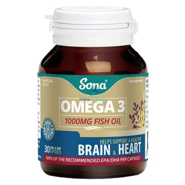 Sona Omega-3 Fish Oil 1000mg - 30/90 Capsules - OnlinePharmacy