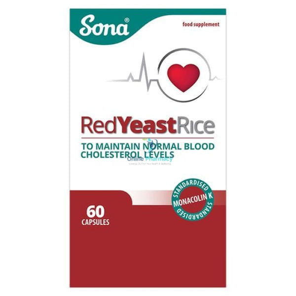 Sona Red Yeast Rice Capsules - 60 Pack - OnlinePharmacy