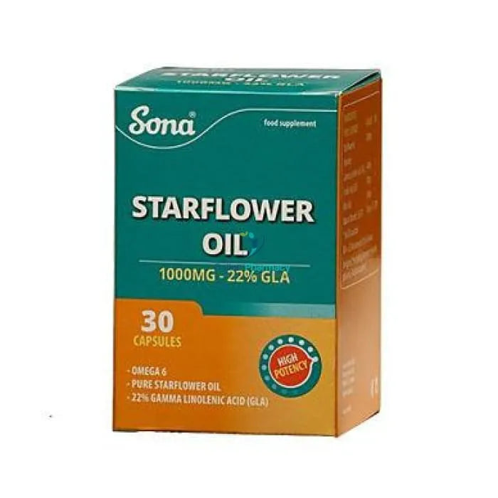 Sona Starflower Oil 1000mg - 30/60 Capsules - OnlinePharmacy