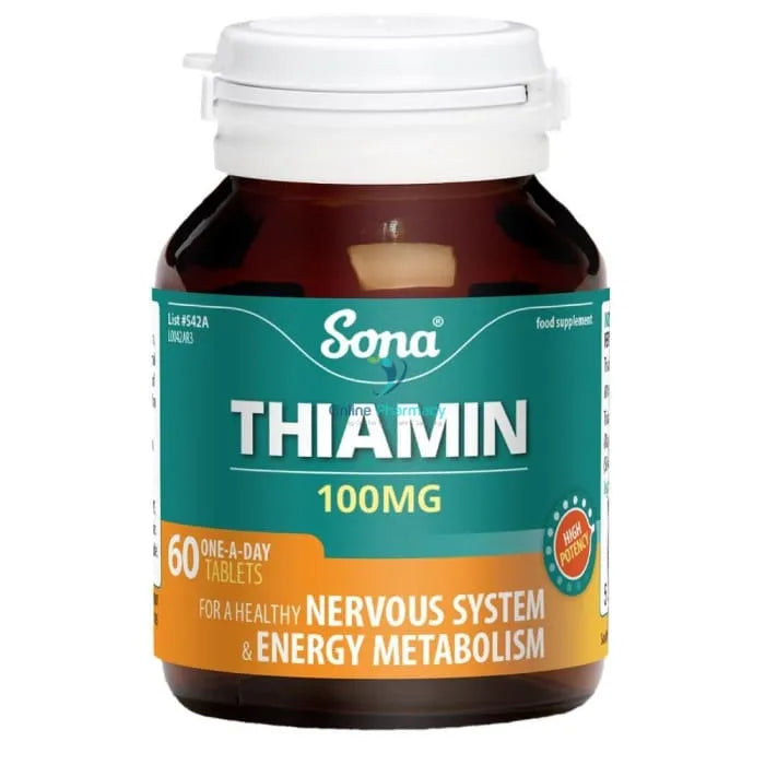 Sona Thiamine 100mg (Vitamin B1) - 60/120 Tablets - OnlinePharmacy