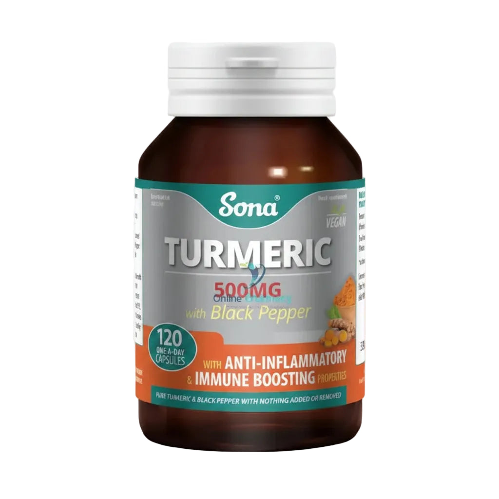 Sona Turmeric 500Mg With Black Pepper - 120 Capsules Supplements
