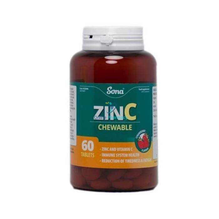 Sona Zinc Curb Cold Formula Chewable Tablets - 30/60 Pack - OnlinePharmacy