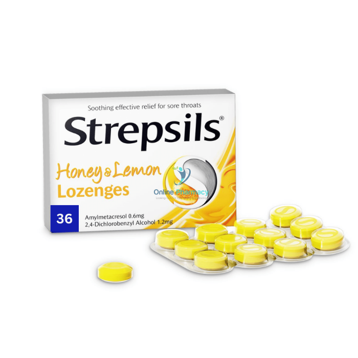 Strepsils Honey & Lemon Lozenges - 36 Pack