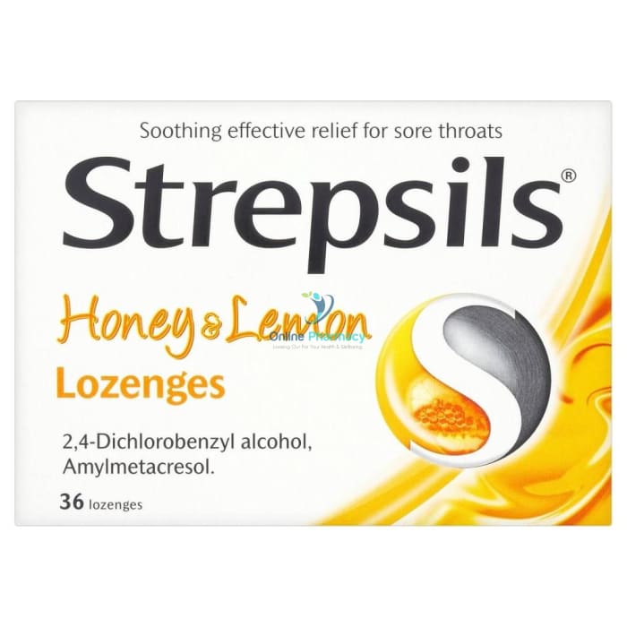 Strepsils Honey & Lemon Lozenges - 36 Pack - OnlinePharmacy