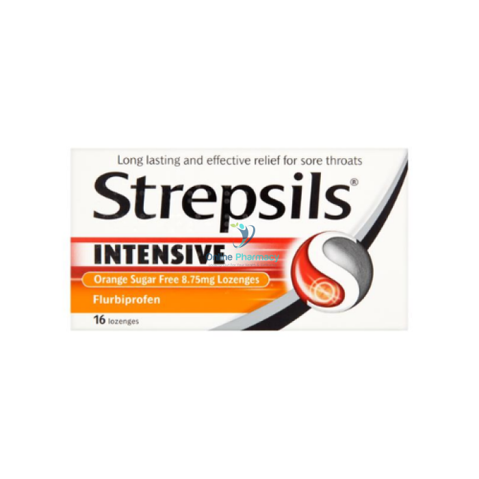 Strepsils Intensive Orange Lozenges - 16 Pack - OnlinePharmacy