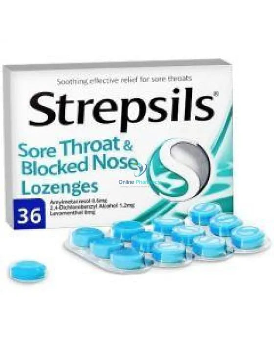 Strepsils Sore Throat & Blocked Nose Lozenges - 36 Pack