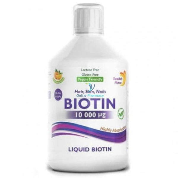 Swedish Nutra Biotin 10000mcg - 500ml - OnlinePharmacy