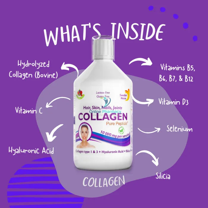 Swedish Nutra Collagen 10,000mg Liquid - 500ml - OnlinePharmacy