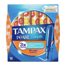 Tampax Pearl Compak Super Plus Tampons - 16 Pack
