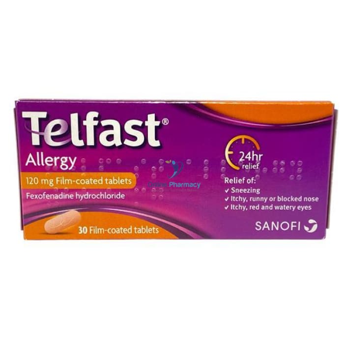 Telfast Allergy 120mg Fexofenadine Tablets - 30 Pack - OnlinePharmacy