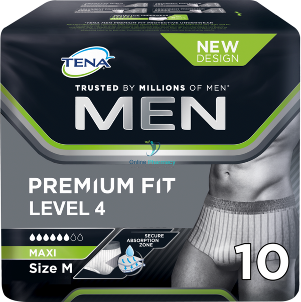 Tena Men Premium Fit Pants Medium - 10 Pack Incontinence Products