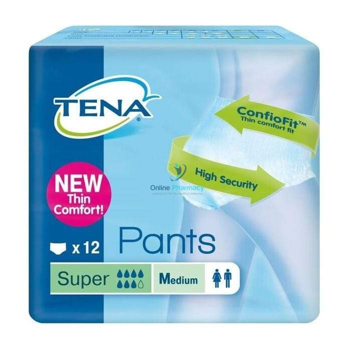 Tena Pants Super Medium - 12 Pack - OnlinePharmacy