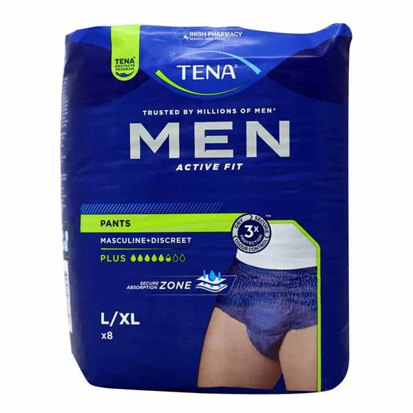 Tena Men Active Fit Pants Plus Large / X-Large - 8 Pack