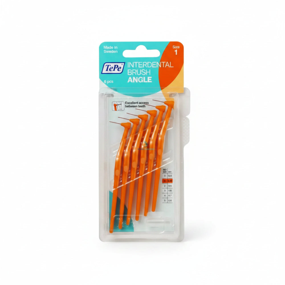 TePe Orange Interdental Angled Brush 0.45mm 6 Pieces - OnlinePharmacy