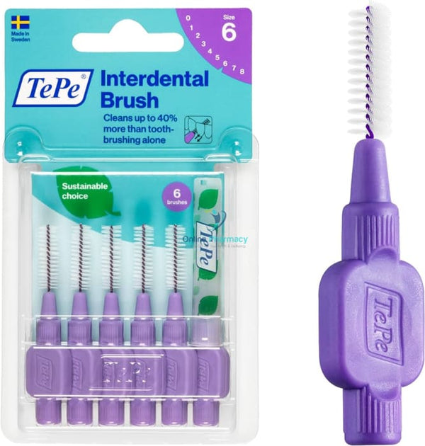 Tepe Purple Interdental Brush 1.1Mm - 6 Pieces Toothbrushes