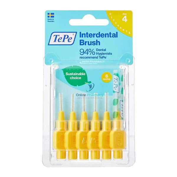 Tepe Yellow Interdental Brush 0.7Mm - 6 Pieces Toothbrushes