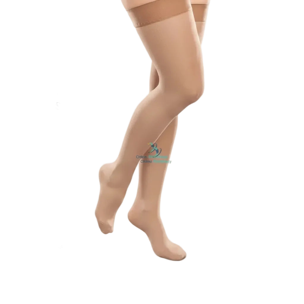 Therafirm Compression Thigh Hosiery Beige Size Medium