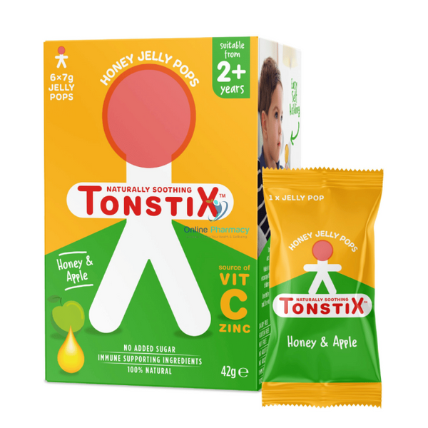 Tonstix Honey And Apple Jelly Pops - 6 Pack Cough
