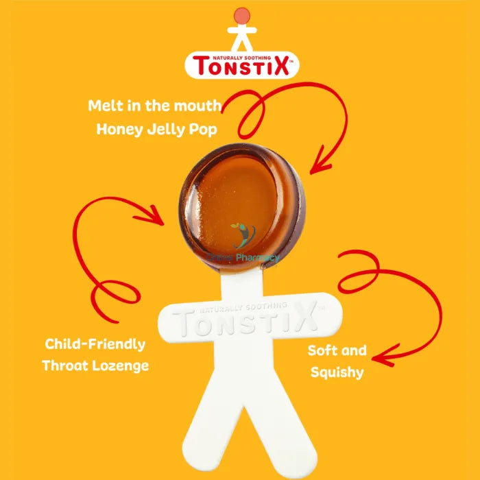 Tonstix Honey And Apple Jelly Pops - 6 Pack Cough