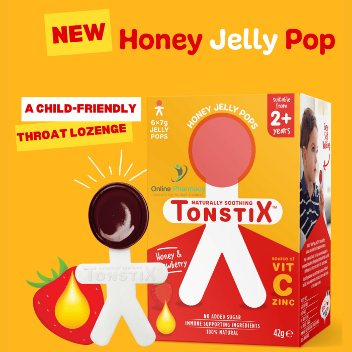Tonstix Honey Jelly Pops Strawberry