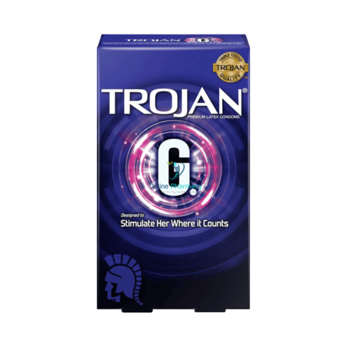 Trojan G - Spot Condoms 10 Pack Sexual Health