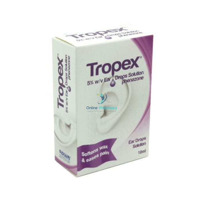 Tropex 5% Ear Drops Solution - 10ml - OnlinePharmacy