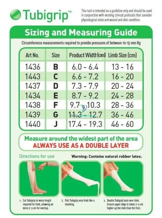 Tubigrip Tubular Bandage 1M - Size C (6.6-7.2Cm) First Aid