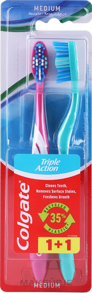 Colgate Triple Action Toothbrush - 2 Pack