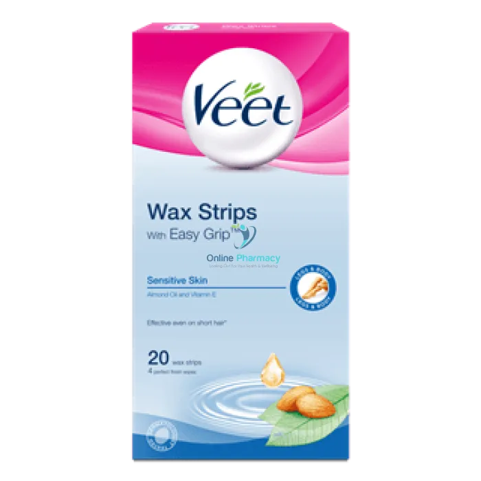 Veet Wax Strips for Sensitive Skin - 20 Pack - OnlinePharmacy