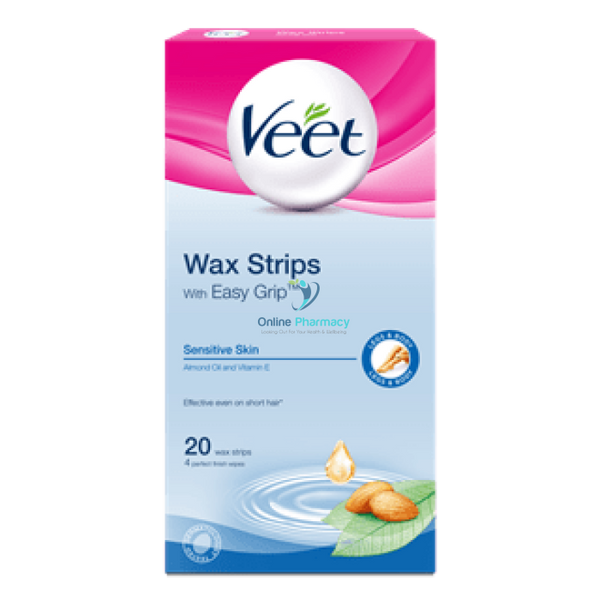 Veet Wax Strips for Sensitive Skin - 20 Pack - OnlinePharmacy